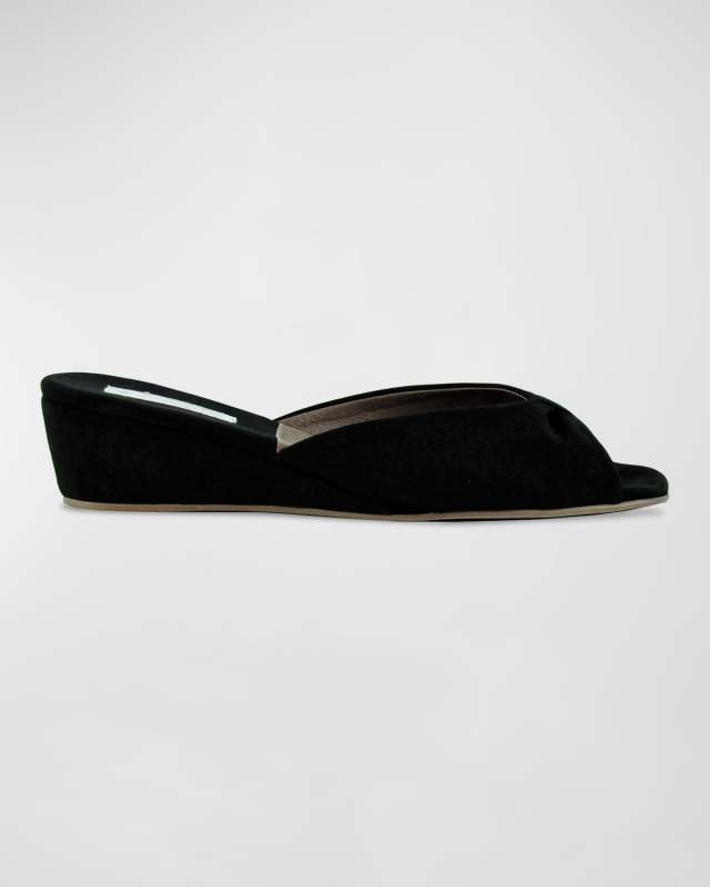 Suede Open-Toe Slipper