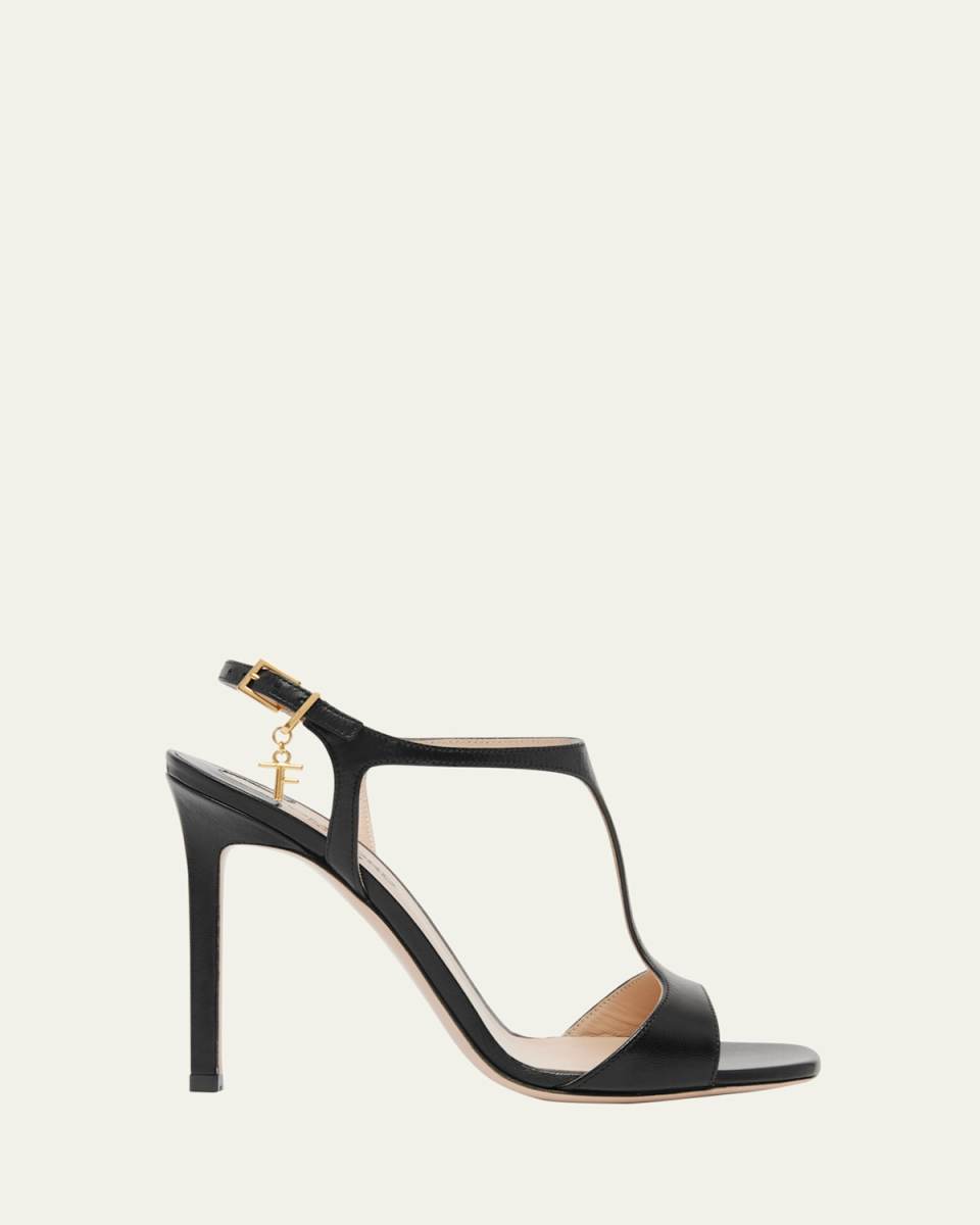 Angelina Charm T-Strap Leather Sandals