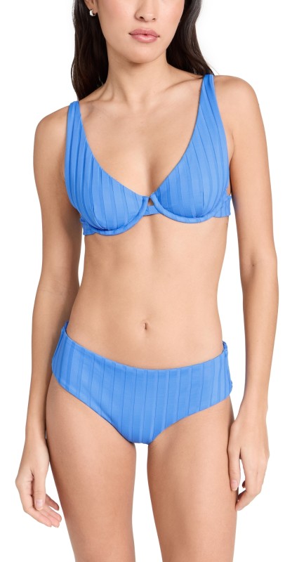 Vitamin A Rossi Halter Underwire Bikini Top Blue