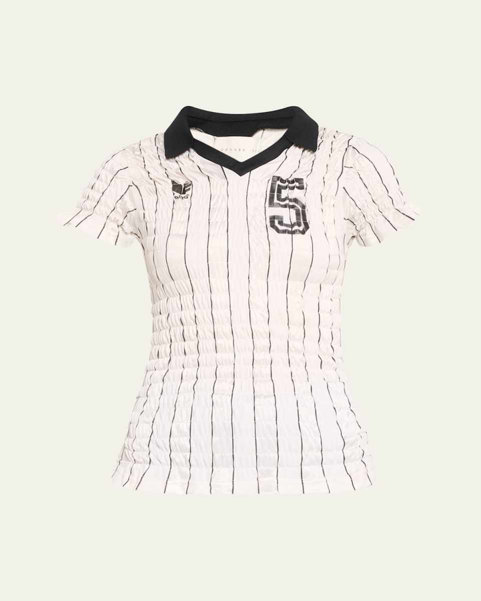 Reconstituted Shirred Football Top