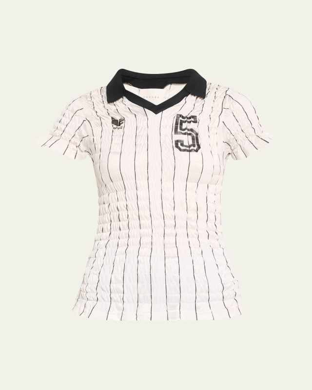Reconstituted Shirred Football Top