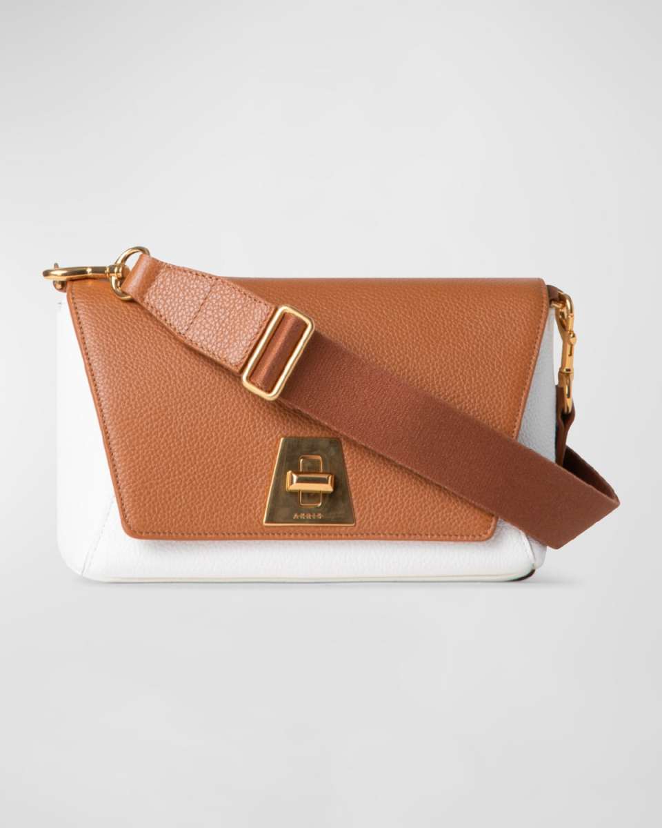 Anouk Small Bicolor Leather Crossbody Bag