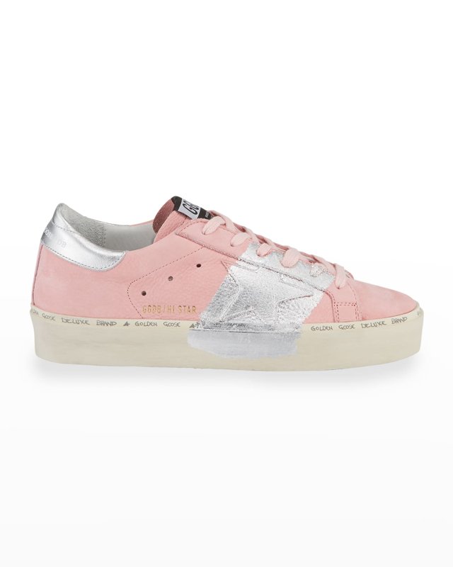Hi Star Metallic-Trim Leather Sneakers