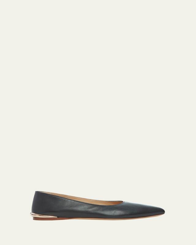 Fleur Leather Ballerina Flats