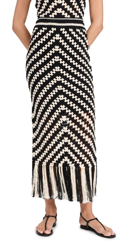 Zimmermann Halliday Hand Crochet Skirt Chevron
