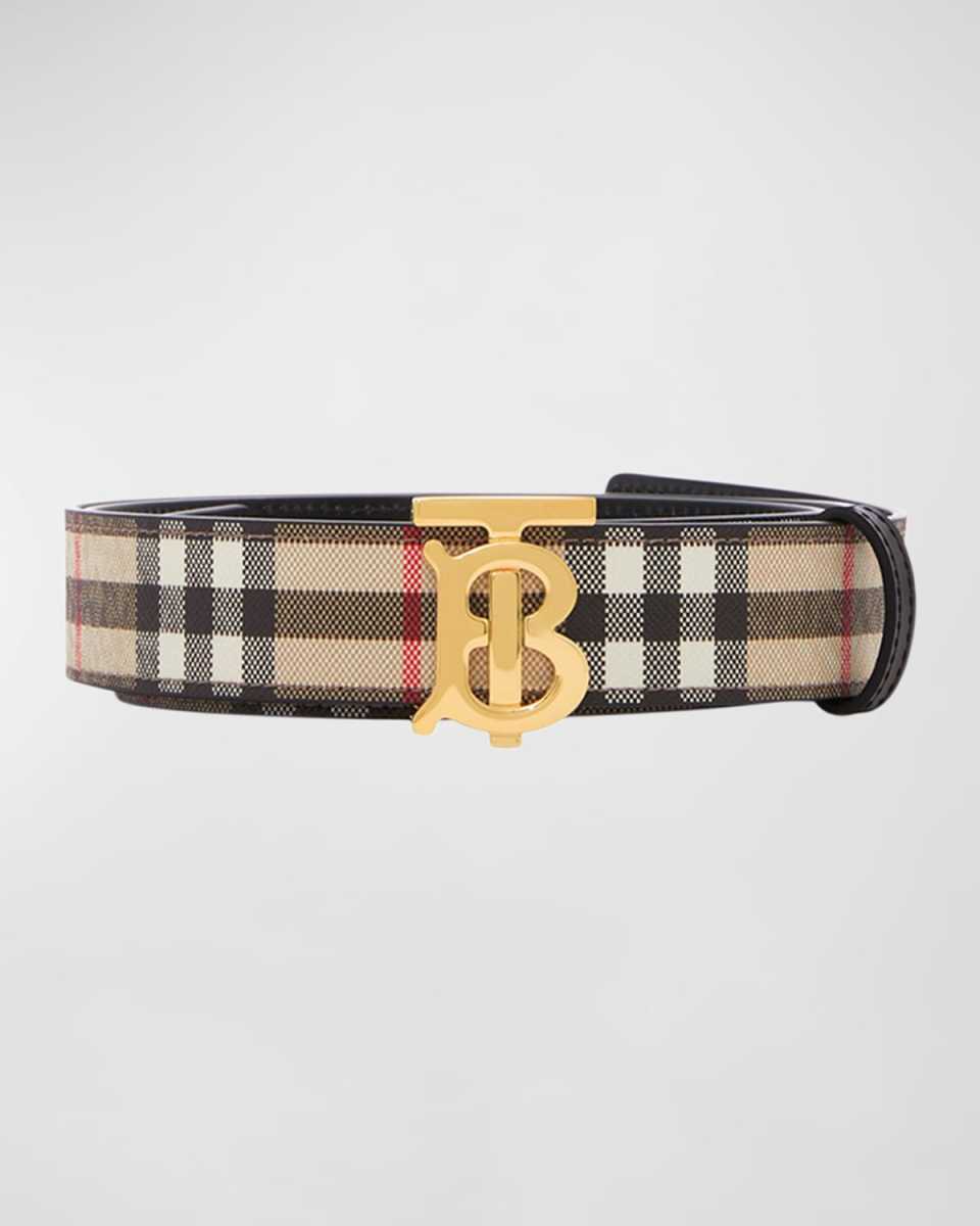 TB Check Reversible Medium Belt