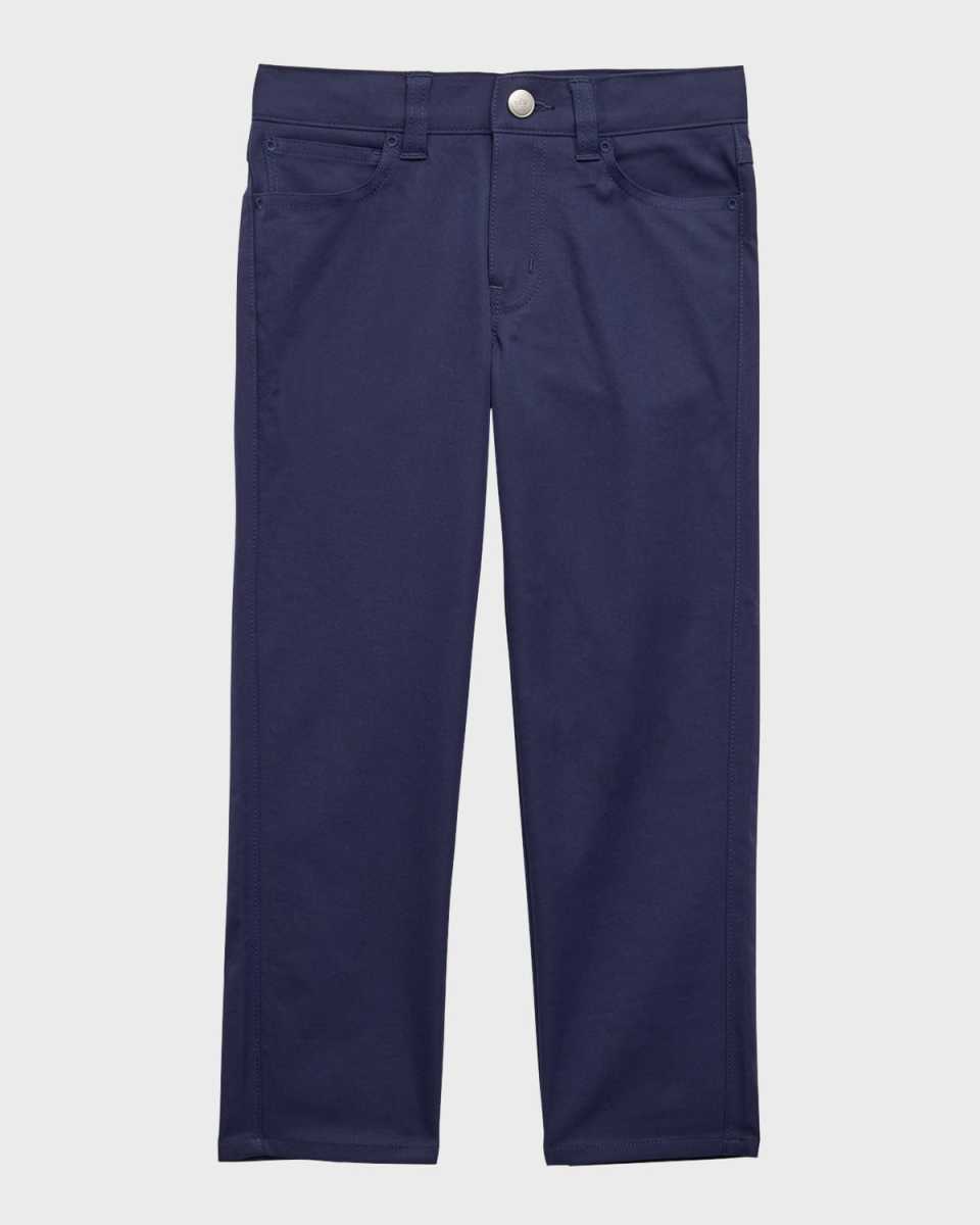 Boy's Straight Leg Twill Pants, Size XS-XL