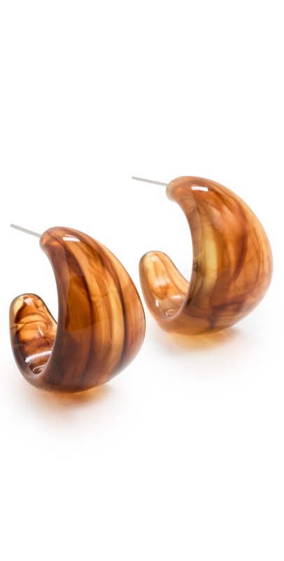 SHASHI Stable Tort Earrings Tortois