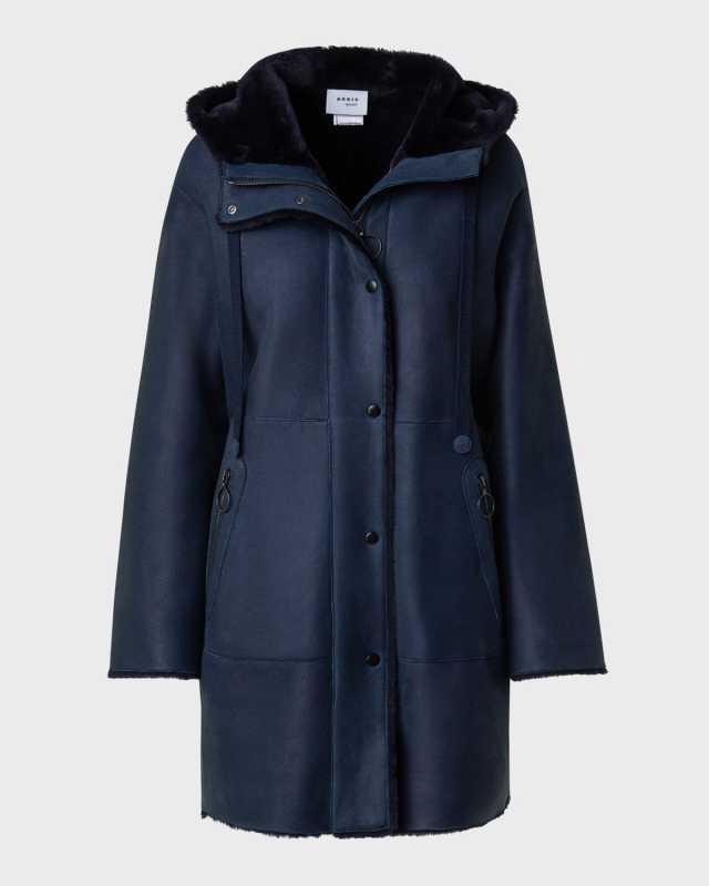 Hooded Lamb Shearling Coat