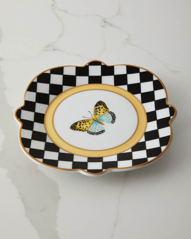 Butterfly Toile Bread and Butter Plate