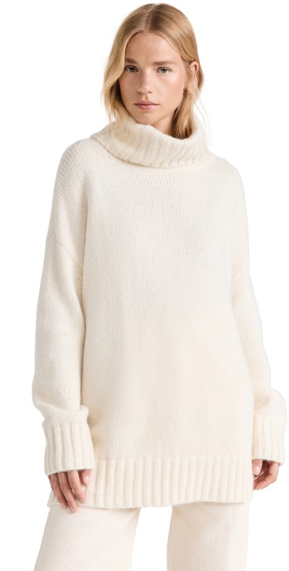 Jenni Kayne Alpaca Cocoon Turtleneck Ivory
