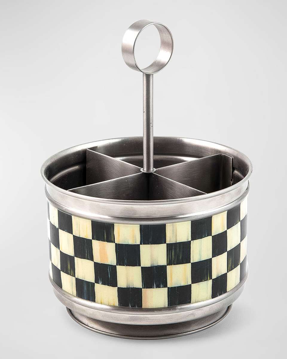 Supper Club Courtly Check Flatware Caddy