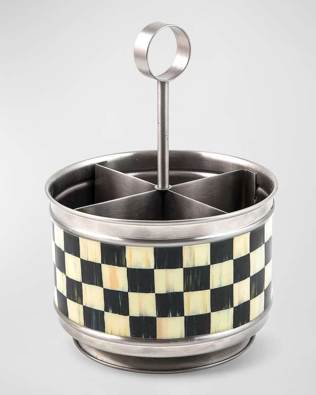 Supper Club Courtly Check Flatware Caddy