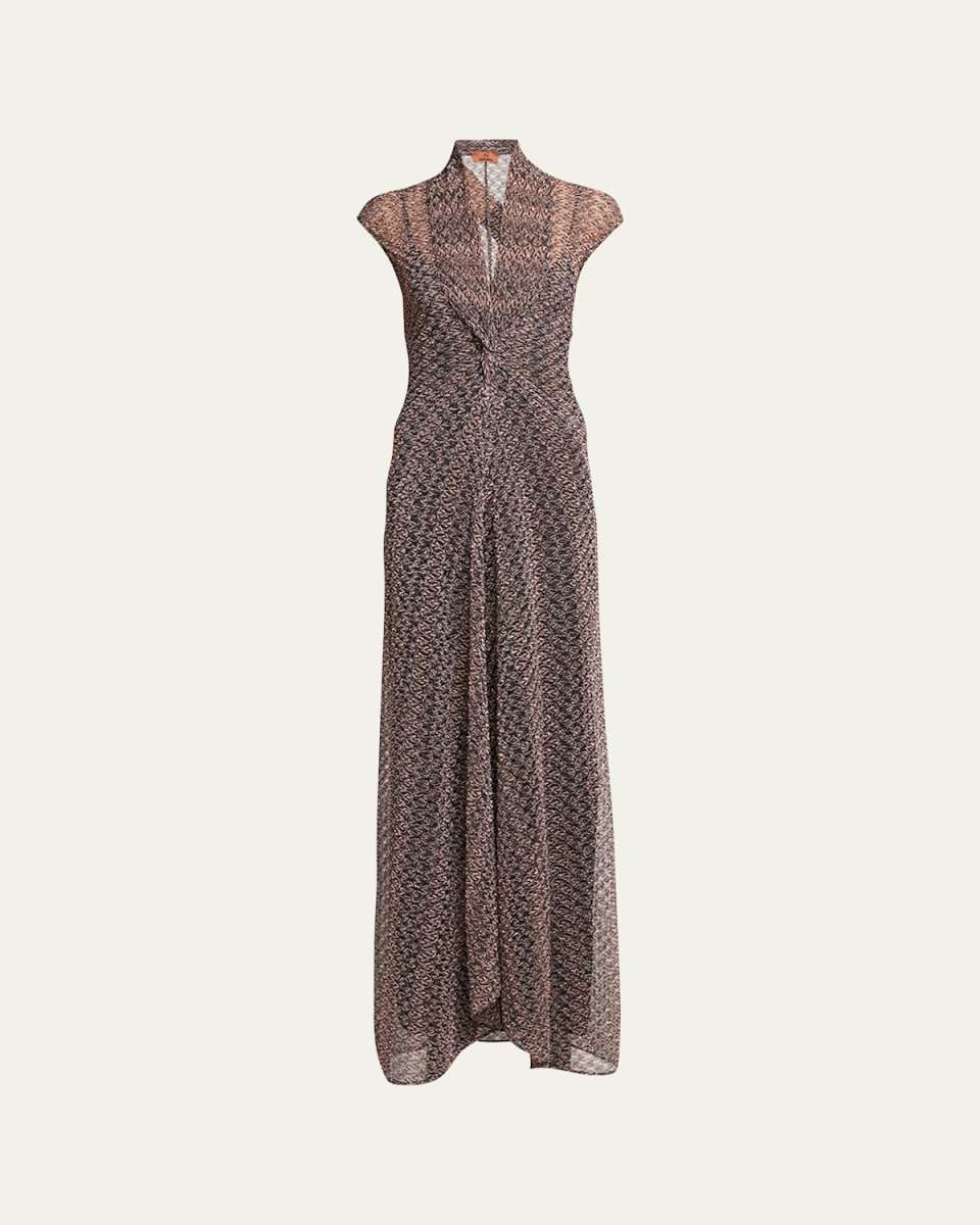 Sheer Knit Maxi Dress