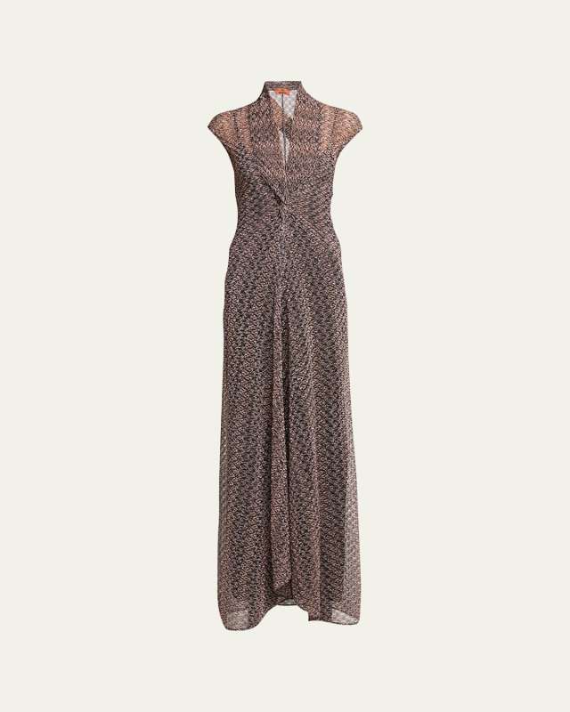 Sheer Knit Maxi Dress