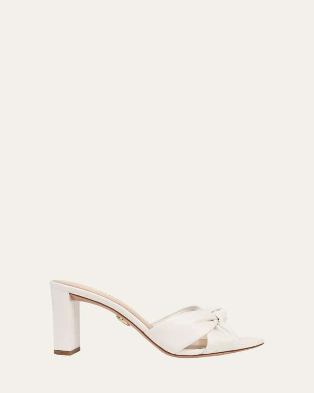 Ganita Knotted Leather Slide Sandals