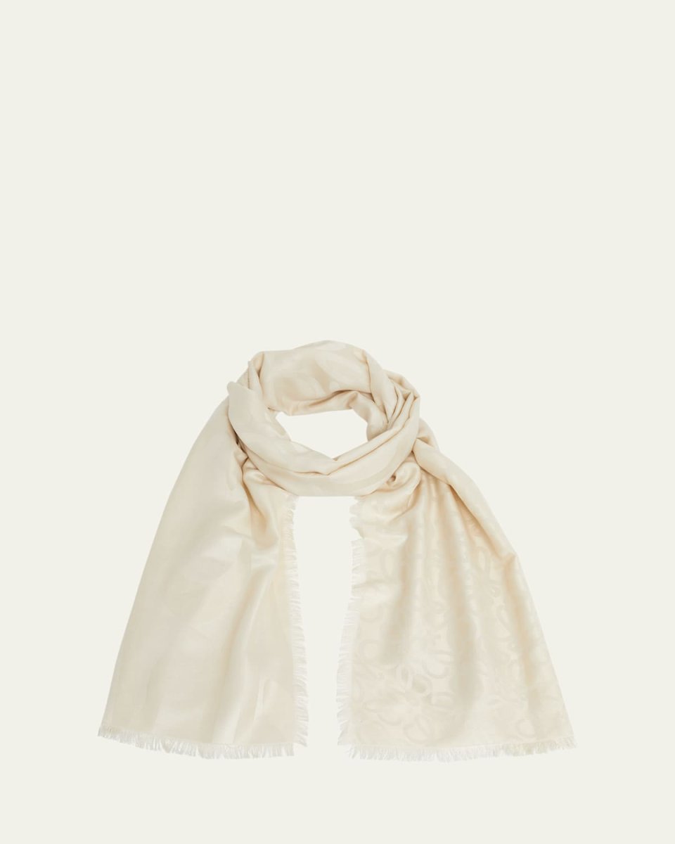 Jacquard Anagram Wool & Silk Stole