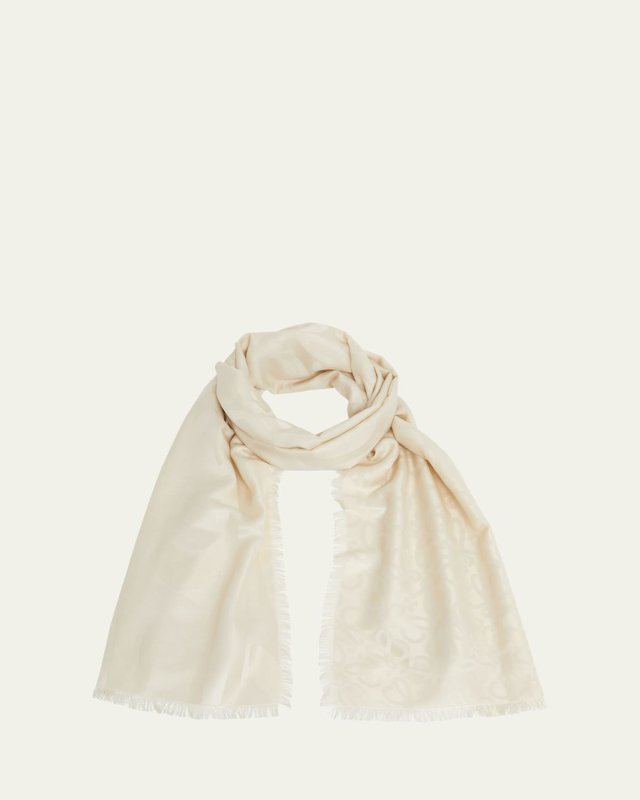 Jacquard Anagram Wool & Silk Stole