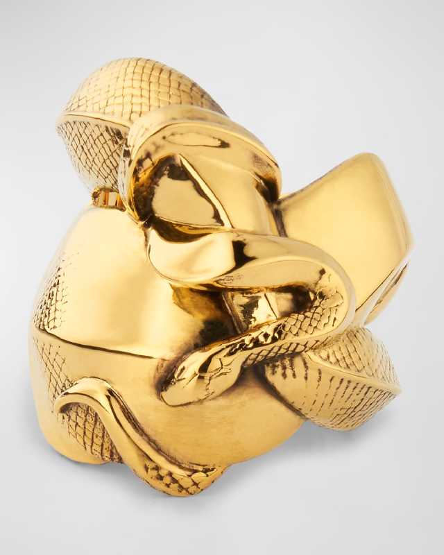 Gold-Plated Snake Ring