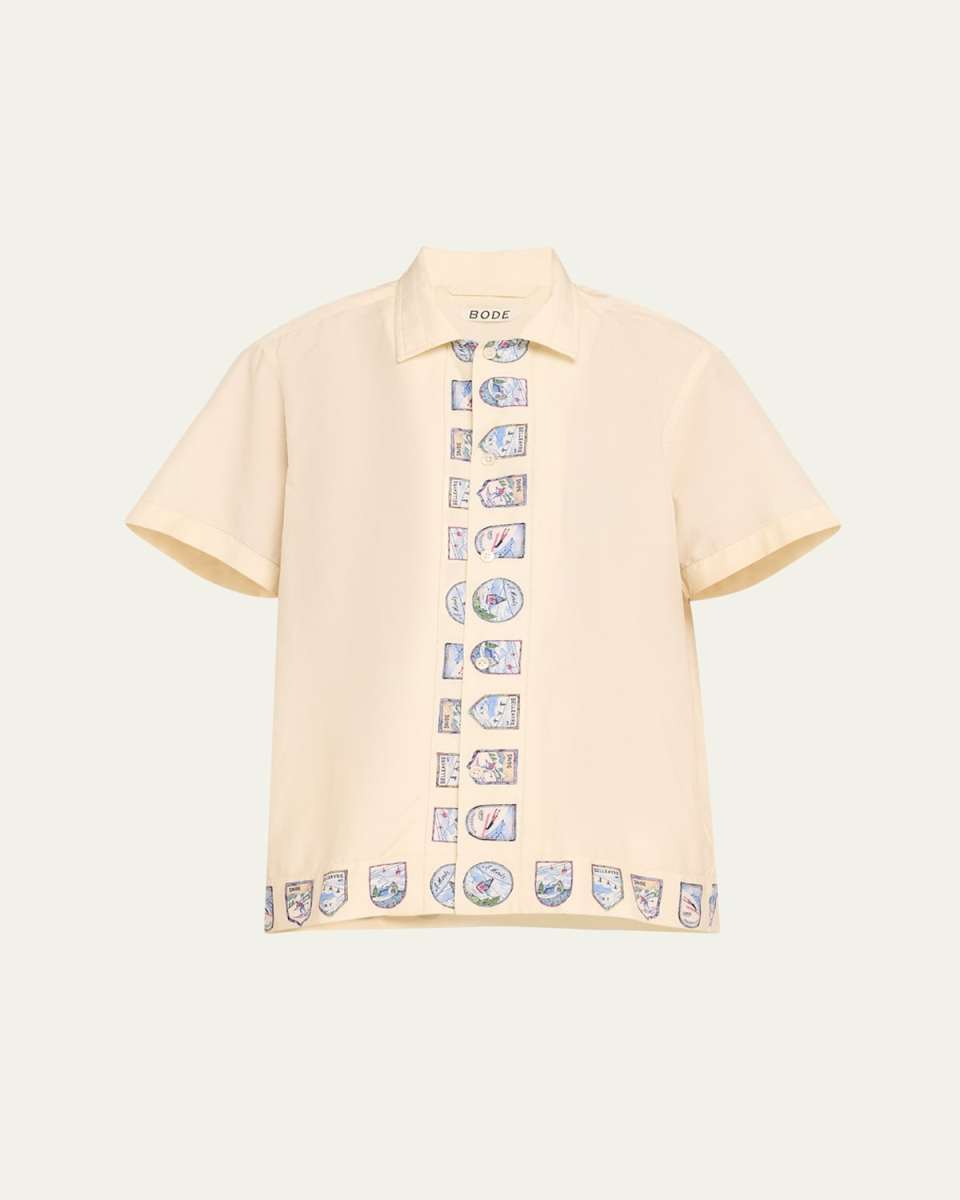 Ski Season Printed Short Sleeve Shirt