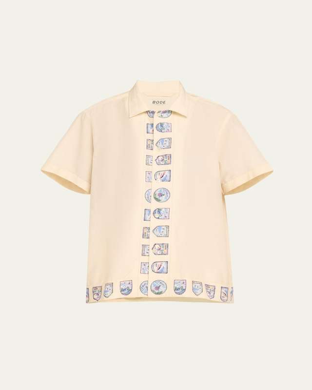 Ski Season Printed Short Sleeve Shirt