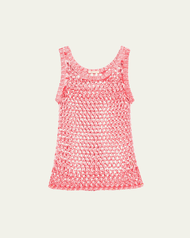 Marl Open-Knit Slouchy Tank