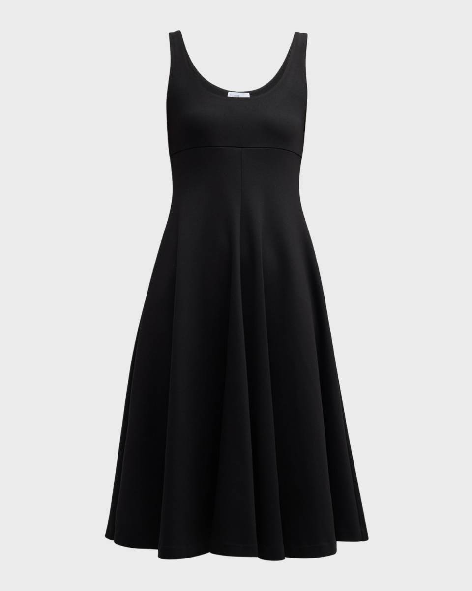 Scoop-Neck Sleeveless Empire-Waist Flared Dress