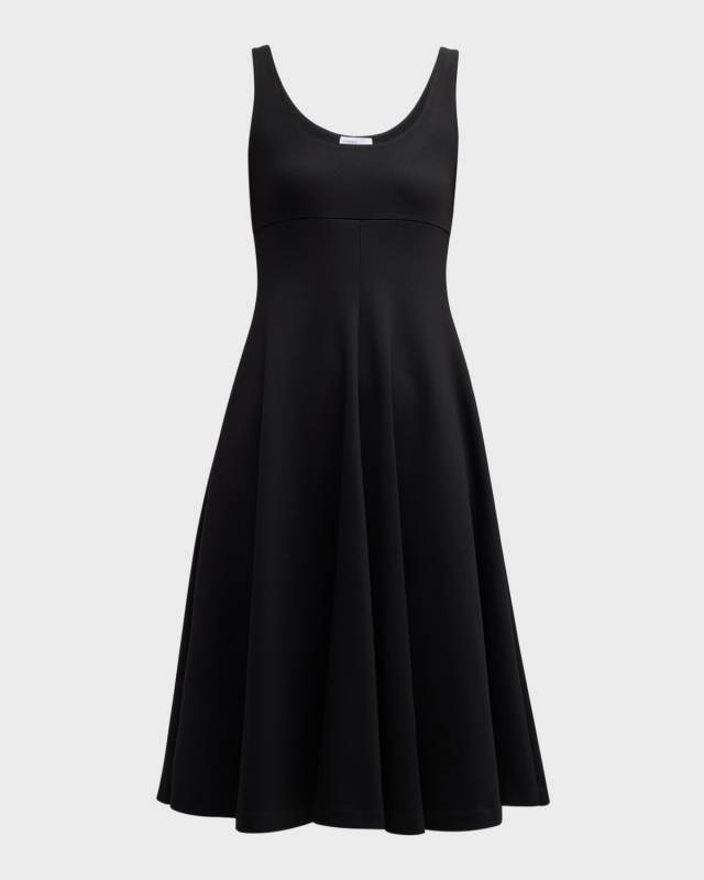 Scoop-Neck Sleeveless Empire-Waist Flared Dress
