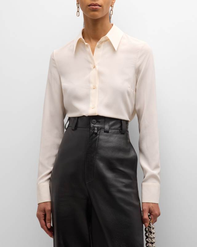 Button Down Silk Top
