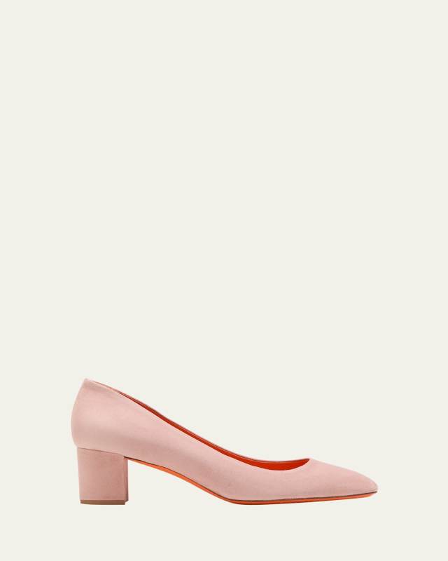 Fight Suede Block-Heel Pumps