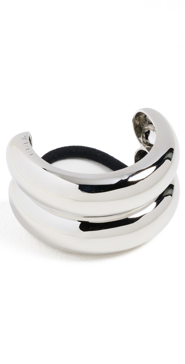 LELET NY Glossy Double Arch Pony Cuff Rhodium
