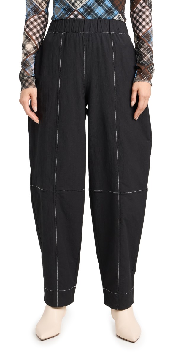 GANNI Elasticated Curve Pants Black
