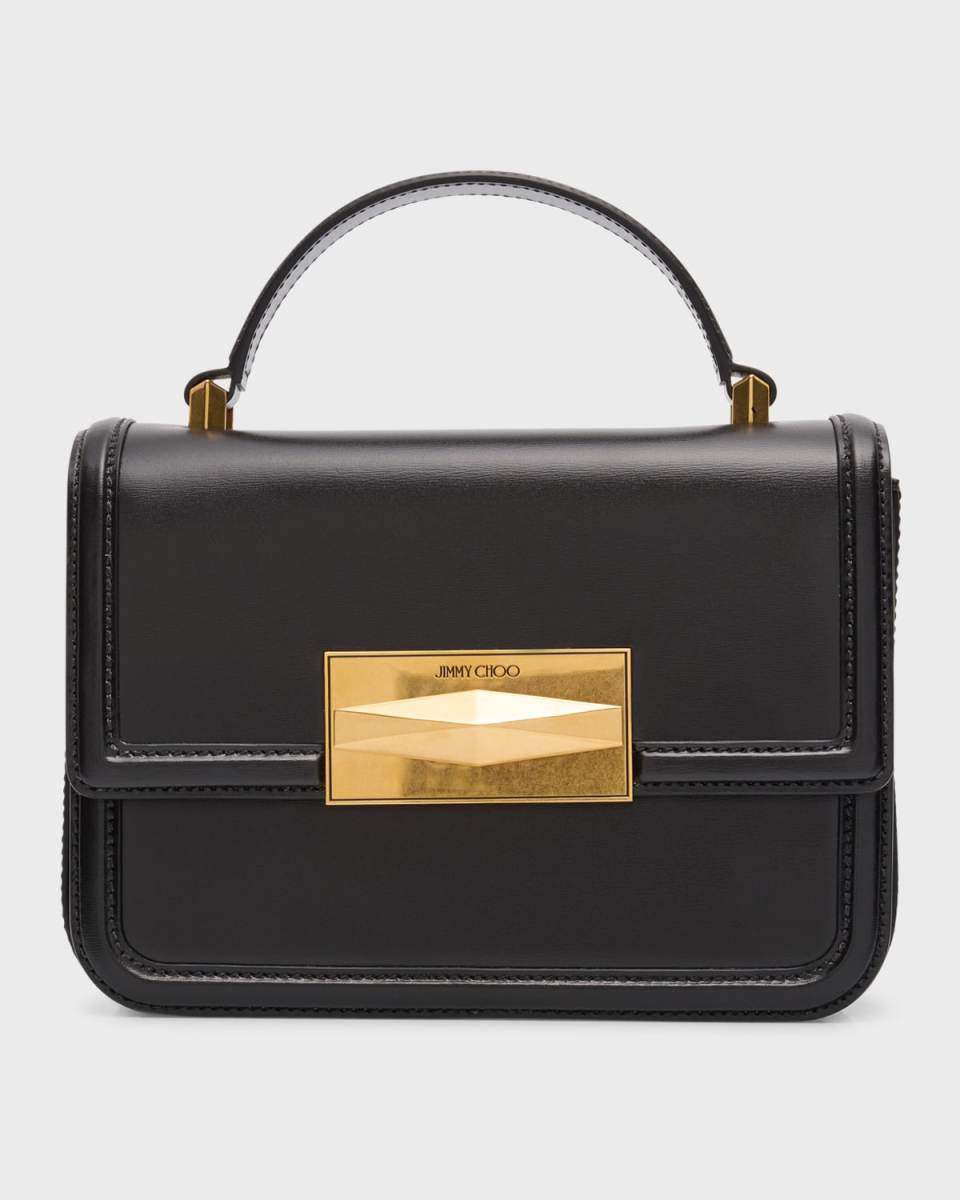 Diamond Leather Top-Handle Bag