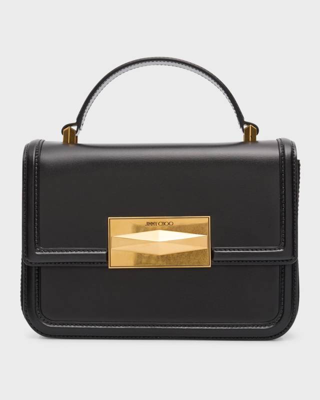 Diamond Leather Top-Handle Bag