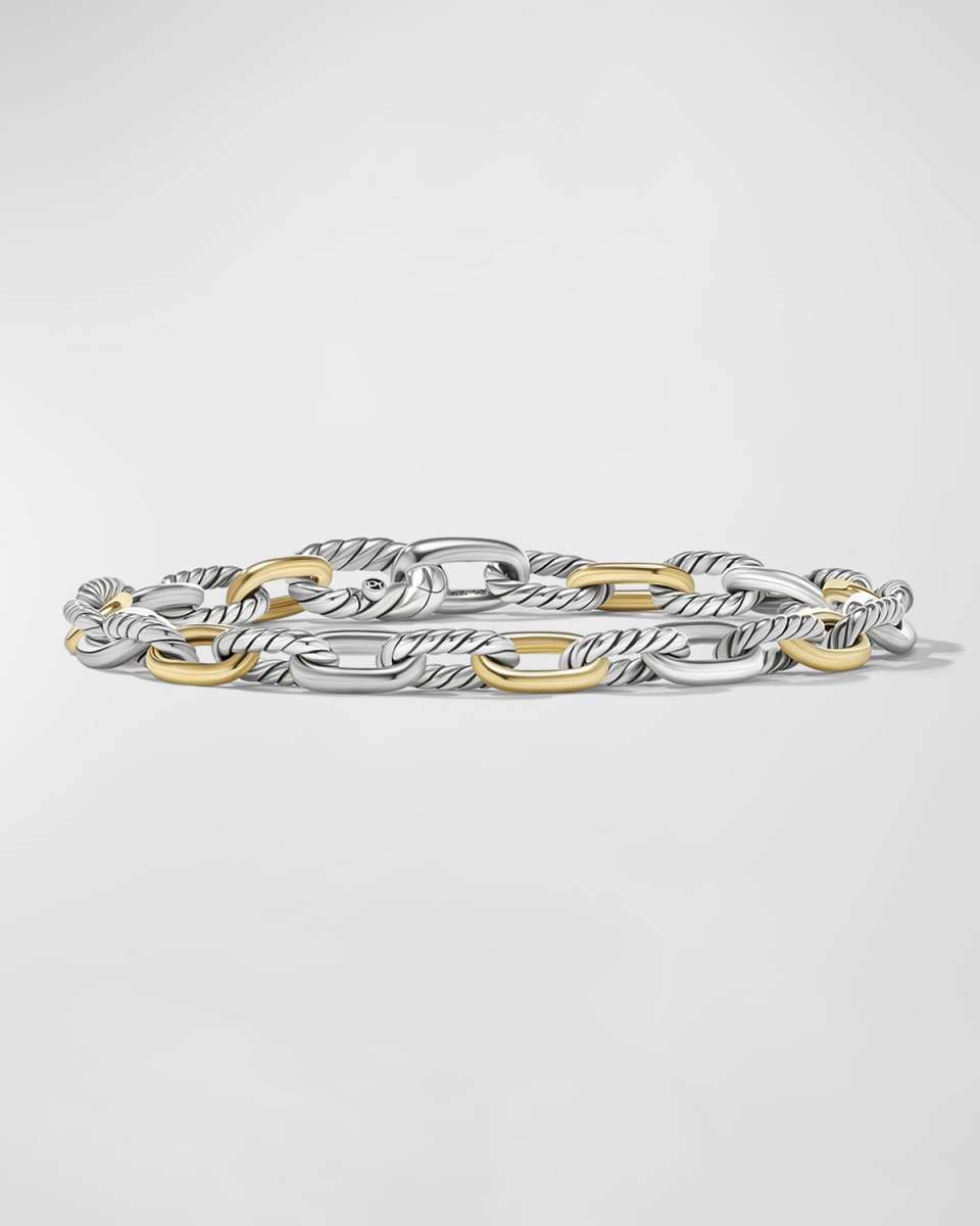 DY Madison Chain Bracelet in Silver with 18K Gold, 5.5mm