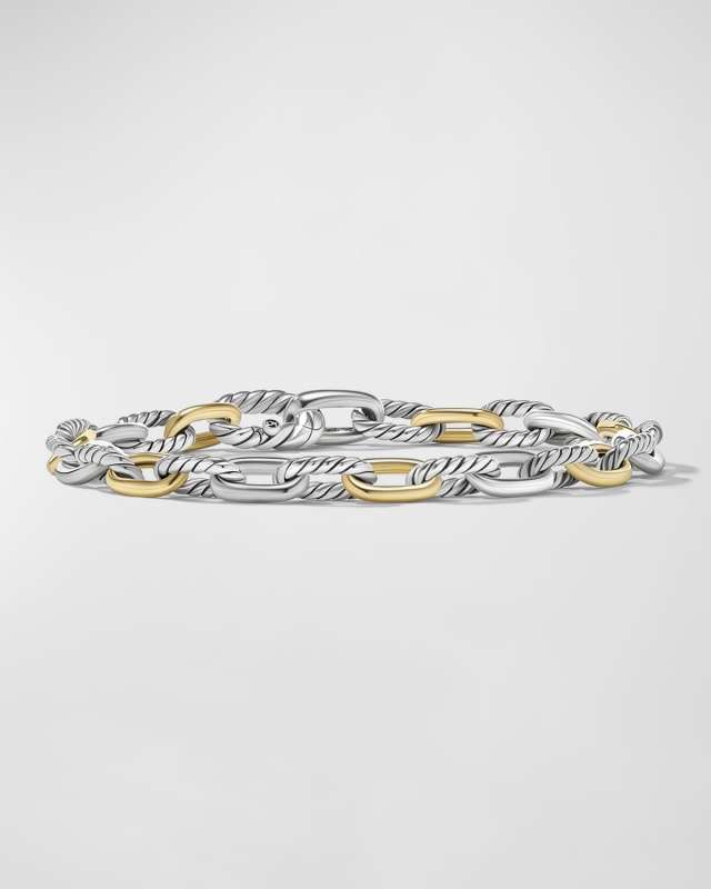 DY Madison Chain Bracelet in Silver with 18K Gold, 5.5