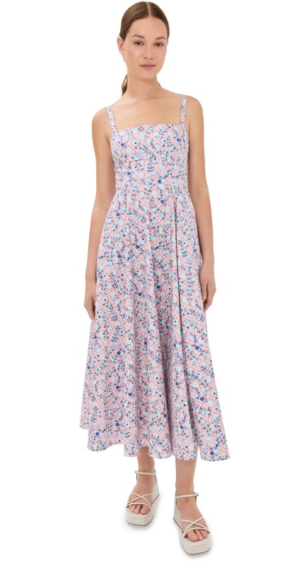 Hill House Home Margot Dress Basketweave Vine Pink