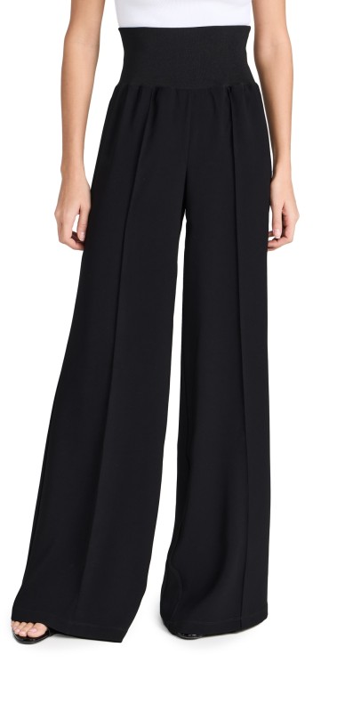 ATM Anthony Thomas Melillo Crepe Twill Palazzo Pants Black