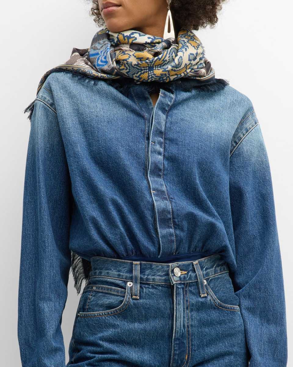 Multi-Patterned Silk Scarf