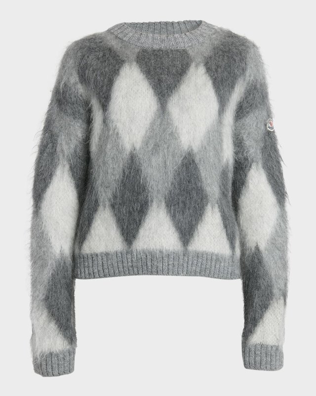 Diamond Patterned Crewneck Sweat