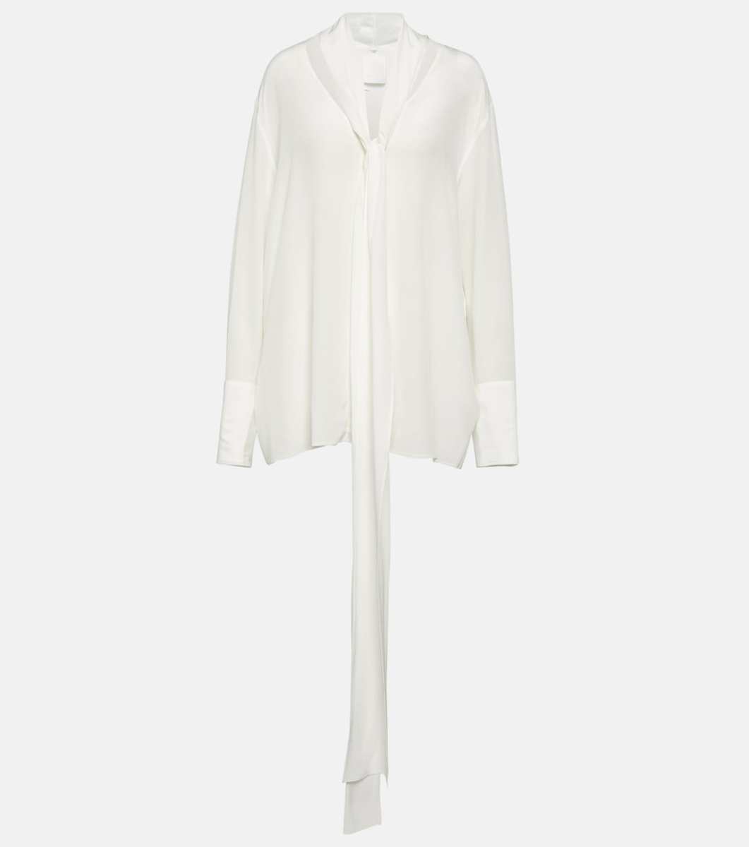 Givenchy Tie-neck silk crêpe de chine blouse