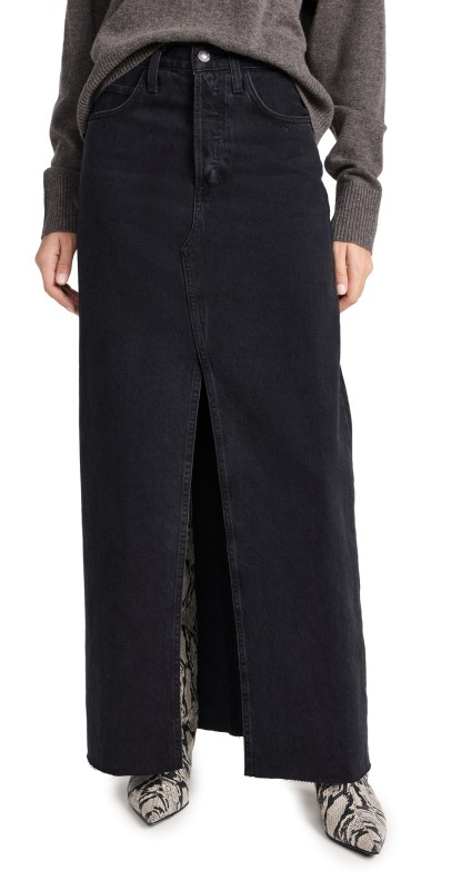 Favorite Daughter The Sadie High Rise Mazi A-Line Skirt Asphalt