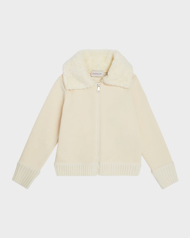 Girl's Fleece Combo Jacket W/ Faux Fur Trim, Size 8-14