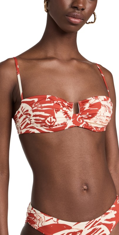 Onia Alessia Bikini Top Poinciana/Cream