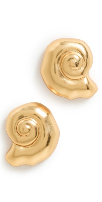 Madewell Nautilus Mini Stud Earrings Pale Gold