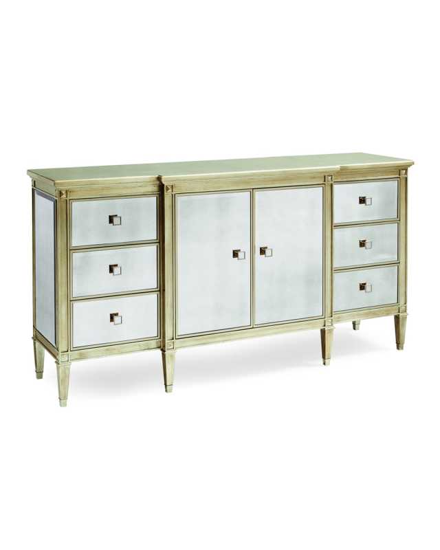 Emilee Antiqued Mirrored Dresser