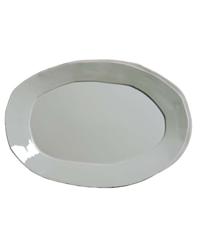 Lastra Oval Platter, Gray