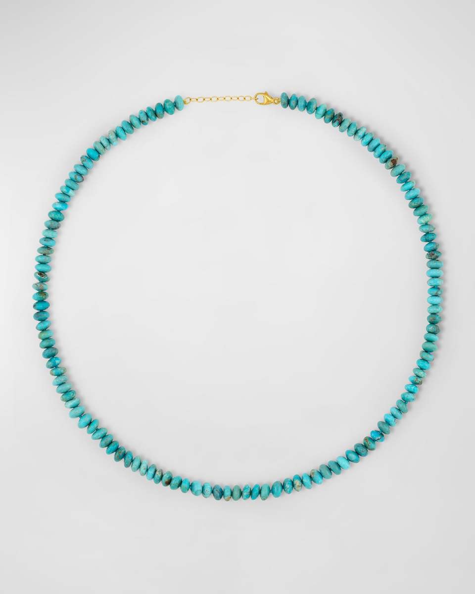 Nevada Kingman Turquoise Rondelle Necklace