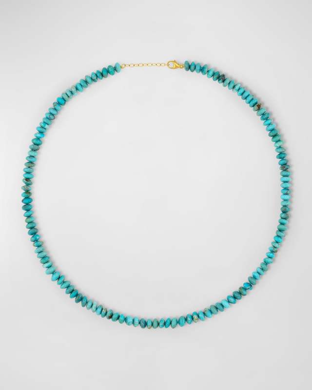 Nevada Kingman Turquoise Rondelle Necklace