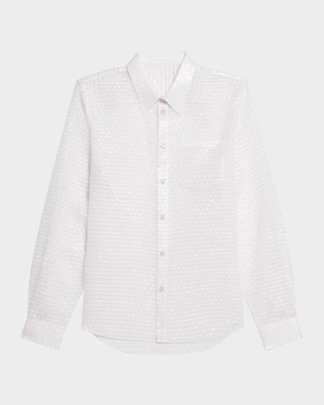 Curved Long-Sleeve Bubble Shirt
